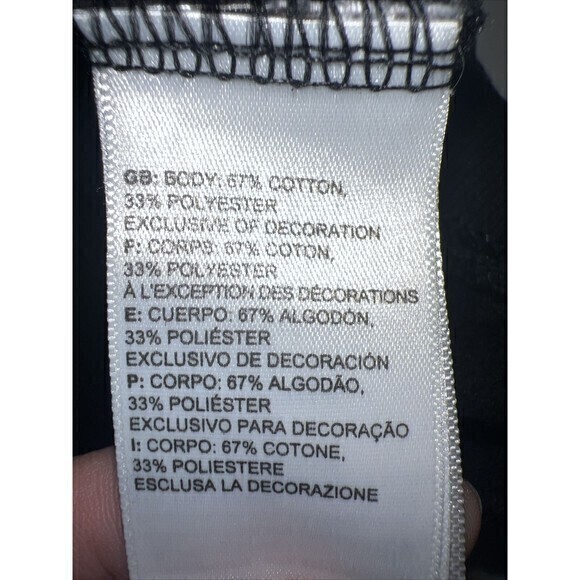 The North Face Hoodie Womens Size Medium Giant Logo Black And White‎ - Picture 7 of 7